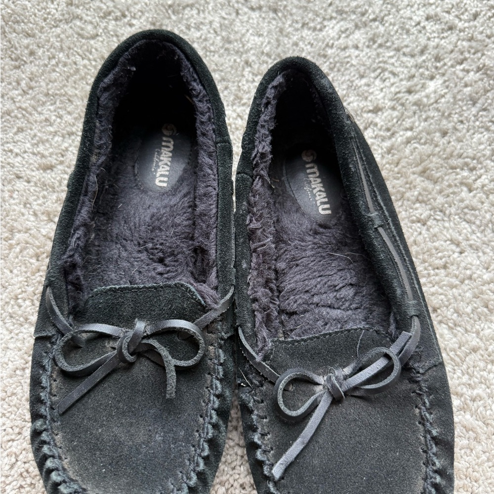Women's Black Moccasin Shoes